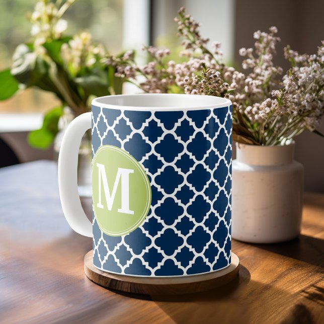 Limones geometrisches Muster für ein Monogramm Kaffeetasse (Mug template)