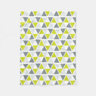 Limones grünes graues geometrisches Muster Fleecedecke