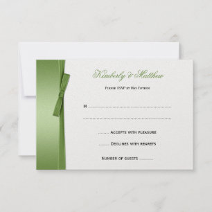 Limones grünes IMITAT Band-Bogen UAWG RSVP Karte