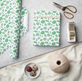Limones, handgezeichnetes und minztes botanisches geschenkpapier