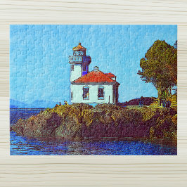 Limones Kiln Lighthouse Freitag Hafen WA Puzzle