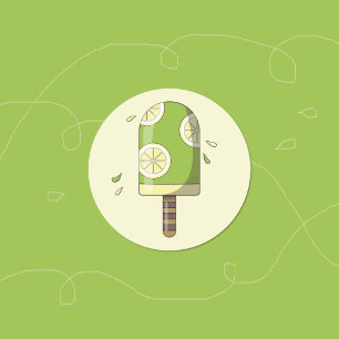 Limones Lemon Ice Creme Bar Runder Aufkleber