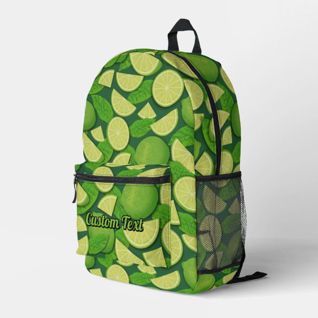Limones Muster Bedruckter Rucksack (Rückseitige Ecke Rechts)
