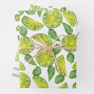 Limones Packpapier. Benutzerdefiniertes Papier. Ge Geschenkpapier Set