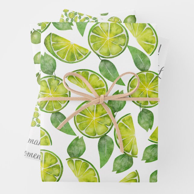 Limones Packpapier. Benutzerdefiniertes Papier. Ge Geschenkpapier Set (Beispiel)