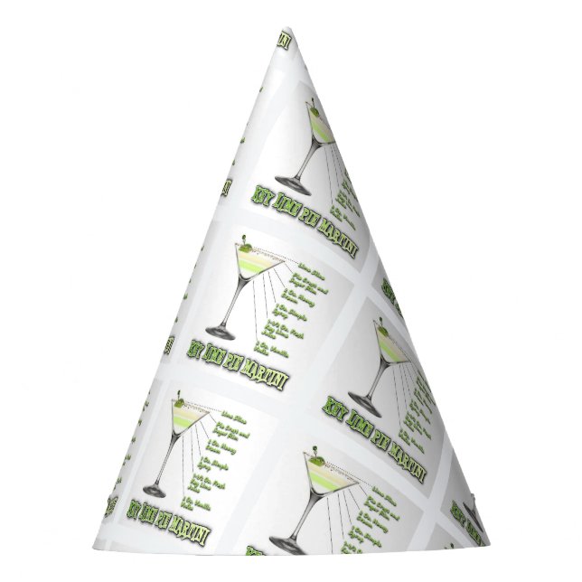 Limones Pie Martini Cocktail Recia Partyhütchen (Vorderseite)