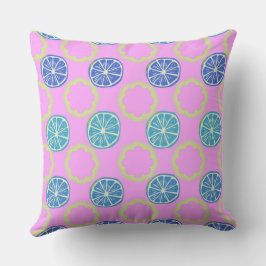 Limones Pillow Limon Pattern Fruit Citrus Dekorati Kissen