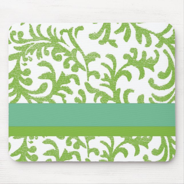 Limones und Aquamarines Blumenmuster Mousepad (Vorne)