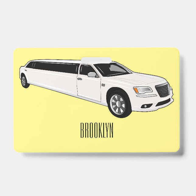 Limousine-Cartoon-Abbildung Ausweis (Vorderseite)
