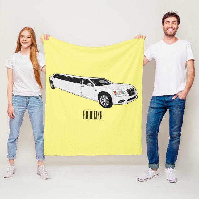 Limousine-Cartoon-Abbildung Fleecedecke (Beispiel)