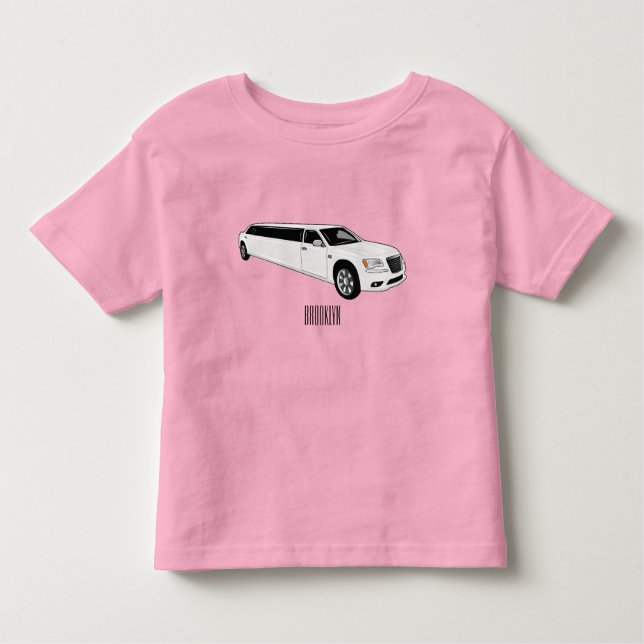 Limousine-Cartoon-Abbildung Kleinkind T-shirt (Vorderseite)