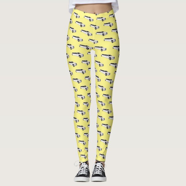 Limousine-Cartoon-Abbildung Leggings (Vorderseite)