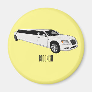 Limousine-Cartoon-Abbildung Magnet