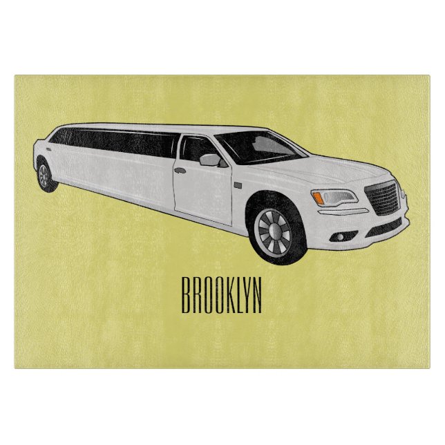 Limousine-Cartoon-Abbildung Schneidebrett (Vorderseite)