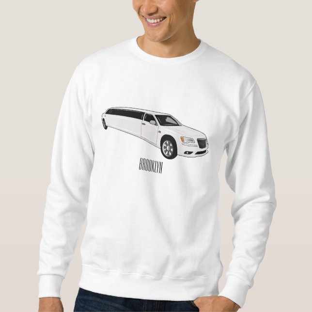 Limousine-Cartoon-Abbildung Sweatshirt (Vorderseite)