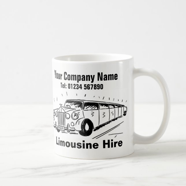 Limousine Hire Cartoon Kaffeetasse (Rechts)