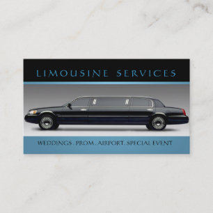 Limousinen, Limo-Services, Fahrerkarte Visitenkarte