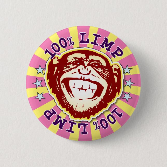 Limp 100% Funny Funky Monkey Abzeichen Button (Vorderseite)