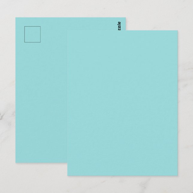 Limpet Muschel Blue Green Spring Season Solid Colo Postkarte (Vorne/Hinten)