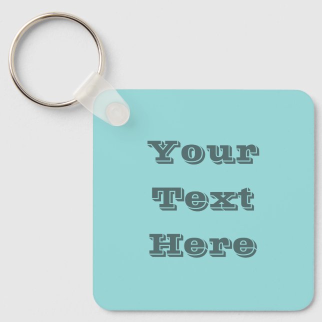 Limpet Muschel Blue Green Spring Season Solid Colo Schlüsselanhänger (Vorderseite)