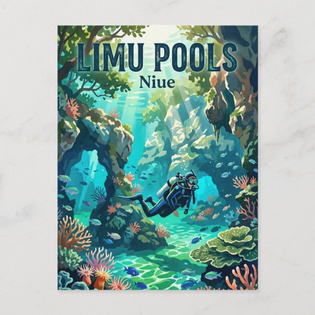Limu Pools Niue Postkarte (Vorderseite)