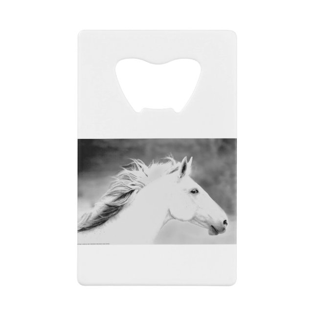 LIN26BW Mähne im Wind.tif Geldbeutel Flaschenöffner (Vorderseite)