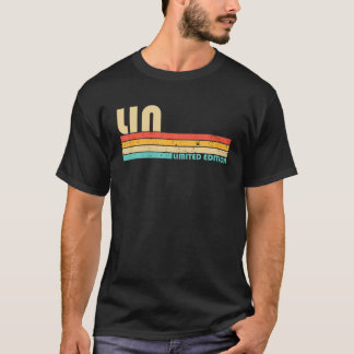 LIN Familienname Funny Retro Vintag 80er 90S Gebur T-Shirt