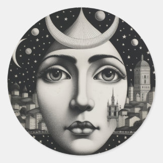 Lina Cavalieri Mein Stil Runder Aufkleber