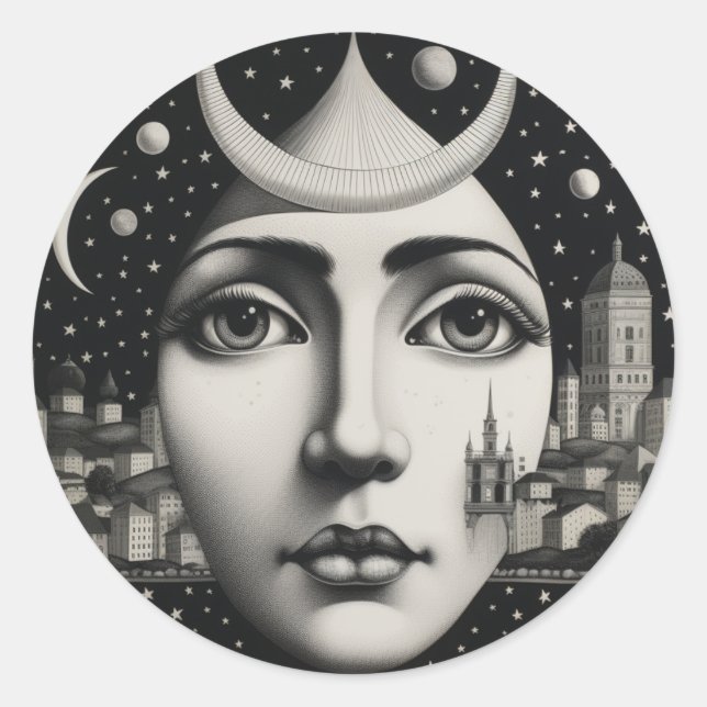 Lina Cavalieri Mein Stil Runder Aufkleber (Vorderseite)