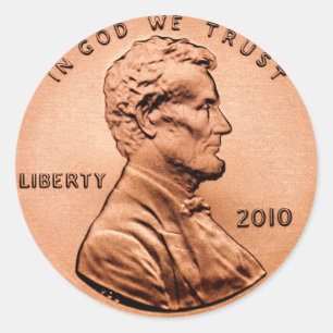 LINCOL PENNY RUNDER AUFKLEBER