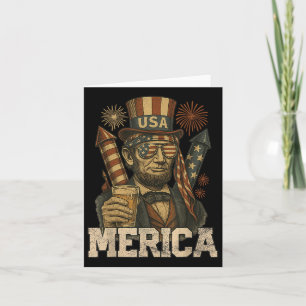 Lincoln 4. Juli Merica Abe Boys Männer Frauen Amer Karte