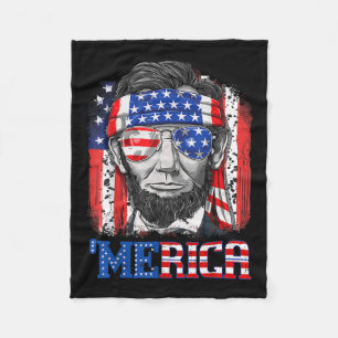 Lincoln 4. Juli Merica Männer Frauen amerikanische Fleecedecke