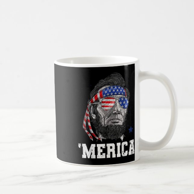 Lincoln 4. Juli Merica Männer Frauen amerikanische Kaffeetasse (Rechts)