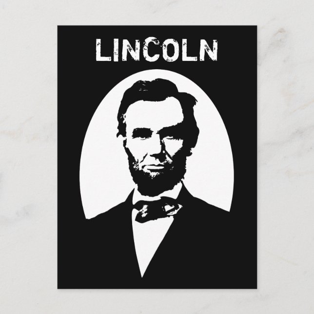 Lincoln Black und White Postkarte (Vorderseite)