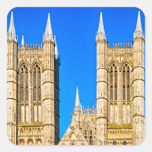 Lincoln Cathedral Quadratischer Aufkleber