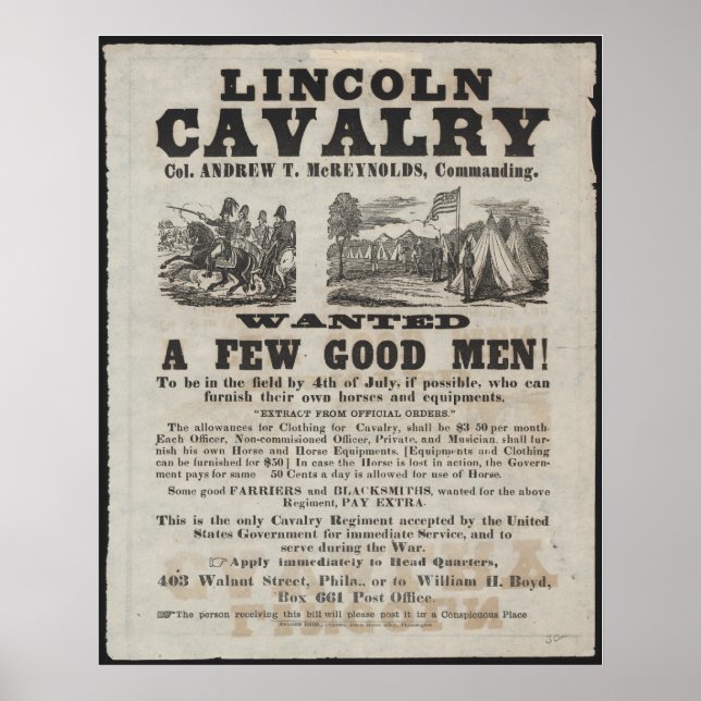 Lincoln Cavalry Poster (Vorne)