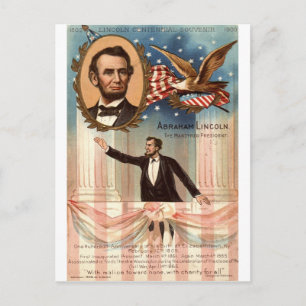 Lincoln Centennial Souvenir, 1908 Vintag Postkarte
