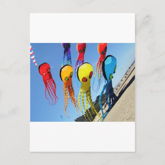 Lincoln City Kite Festival in Lincoln City, OR Postkarte (Vorderseite)