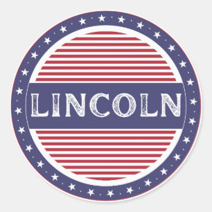 Lincoln City Pride Emblem – Amerikanische Identitä Runder Aufkleber