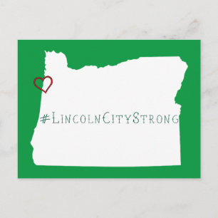 Lincoln City Strong Rope Heart White Postkarte