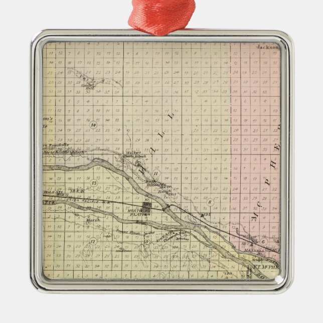 Lincoln County, Nebraska Silbernes Ornament (Vorne)