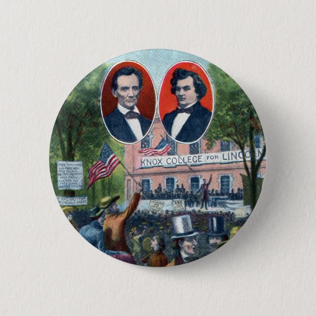 Lincoln-Douglas Debatte von 1858 Button (Vorderseite)