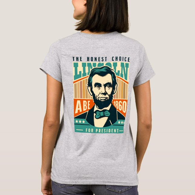 Lincoln für den Präsidenten - 1860 T-Shirt (Rückseite)