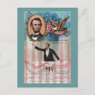 Lincoln hält seine Antrittsrede Postkarte