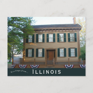 Lincoln-Haus Springfield Illinois Postkarte