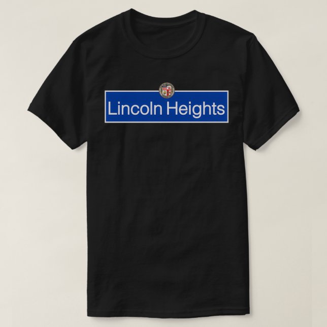 Lincoln Heights Los Angeles Street Sign Men Latina T-Shirt (Design vorne)