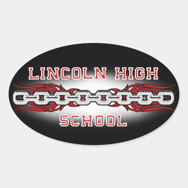 Lincoln High School Links Oval Stickers (Vorderseite)