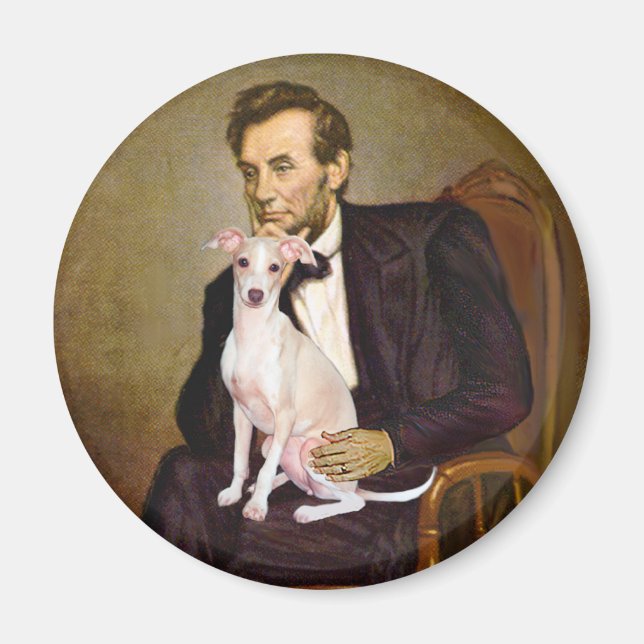 Lincoln - Italienischer Windhund 5 Magnet (Vorne)