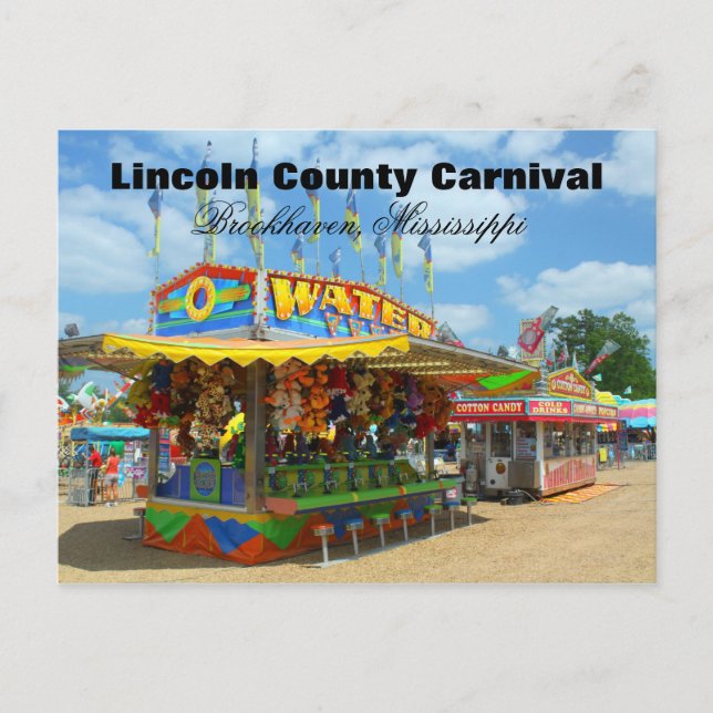 Lincoln Landkreis Carnival - Brookhaven, Mississip Postkarte (Vorderseite)