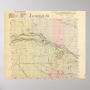 Lincoln Landkreis, Nebraska Poster